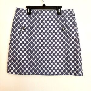 Loft Purple and Silver Mini Skirt with Front Pockets Size 8